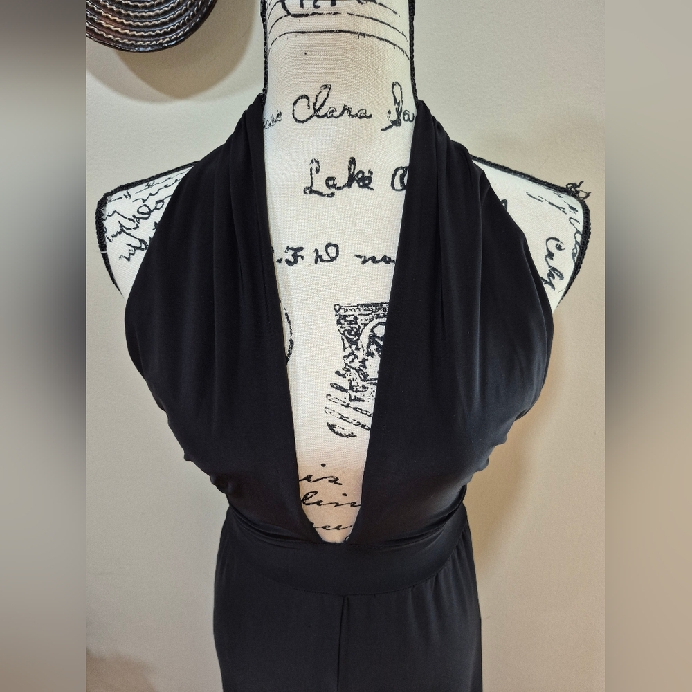 SABORA Elegant Black Halter Stretch Jumpsuit SIZE S..... - Picture 4 of 15